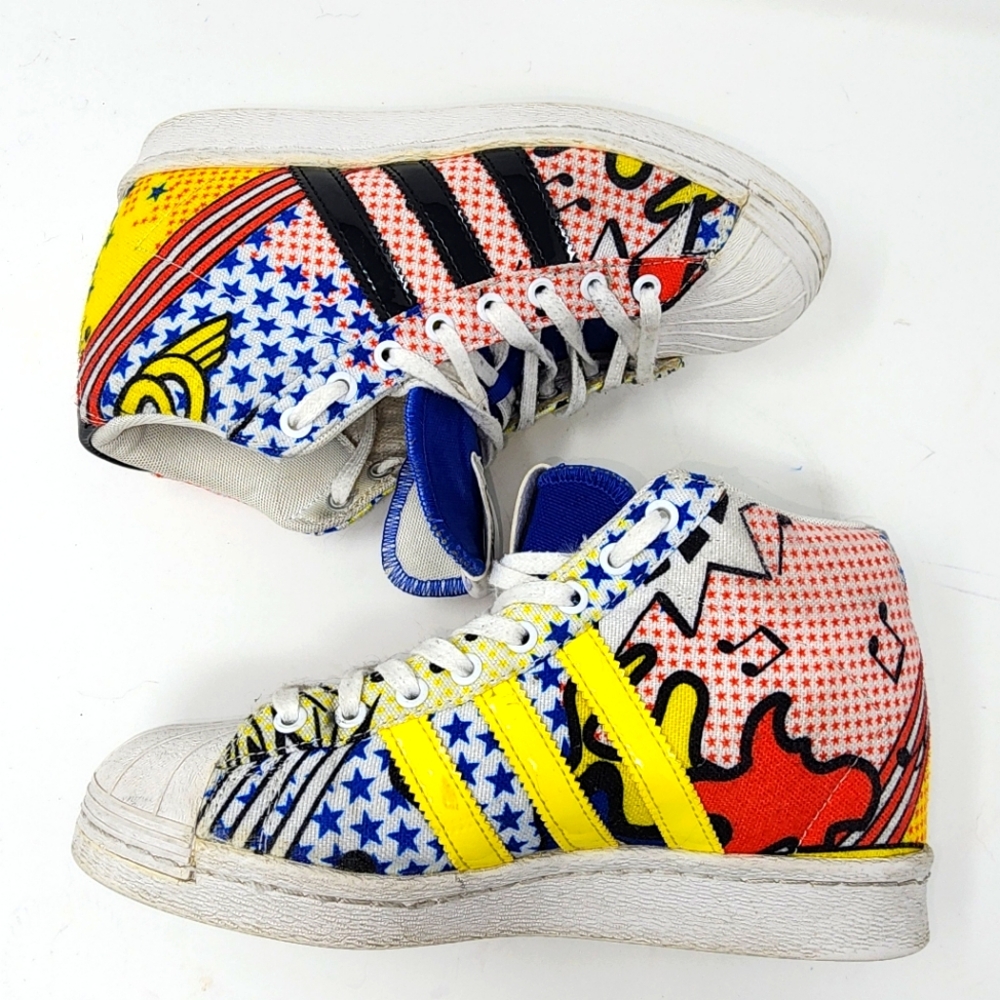 Adidas X Rita Ora‎ Superstar wedge pop art sneakers Sz6
